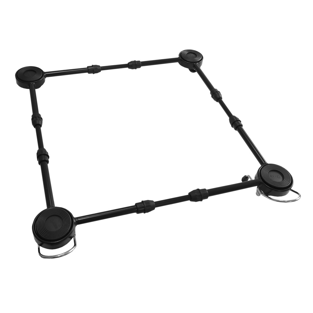 Suporte Carrinho Giratório com Rodinhas Para Fogão, Geladeira, Frigobar, Lava-Louças, Outros Gira-Fácil Quality Branco / Preto