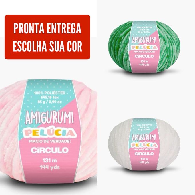 Linha Amigurumi PELUCIA 131mt Círculo - Pelúcia de Verdade