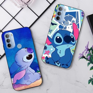 Capa Flexível Em TPU Com Pintura Lilo & Stitch Para Motorola Moto G22/G31/G41/G51/G71/5G