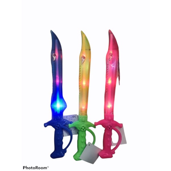 Kit 2 Espada de Brinquedo Com som e Luz Led 39 cm Crianças maiores 3 anos