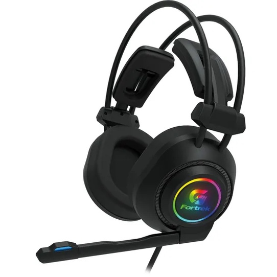 Fone De Ouvido Gamer Headset Fortrek Vickers Led Rgb Pc e Notebook