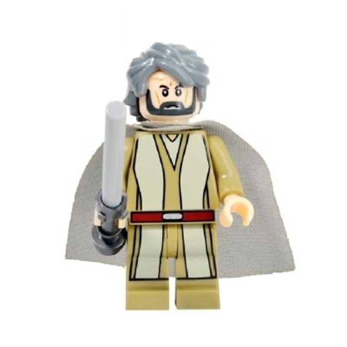 New Star Wars LEGO Luke Skywalker Old Jedi Master Dark Brown Robe Minifig 75245