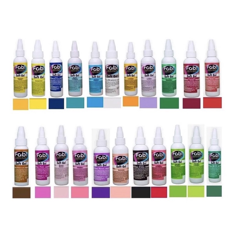1~5 CORANTE SOFT GEL FAB 25 GRAMAS CONFEITARIA CORES// em Oferta na Shopee