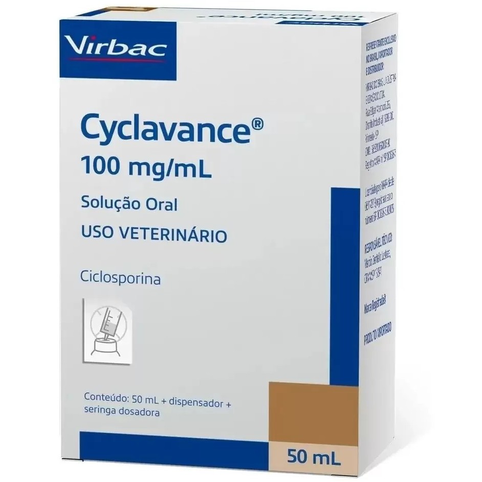 Cyclavance (50mL) 100mg/mL - Tratamento de Dermatite P/ Cães
