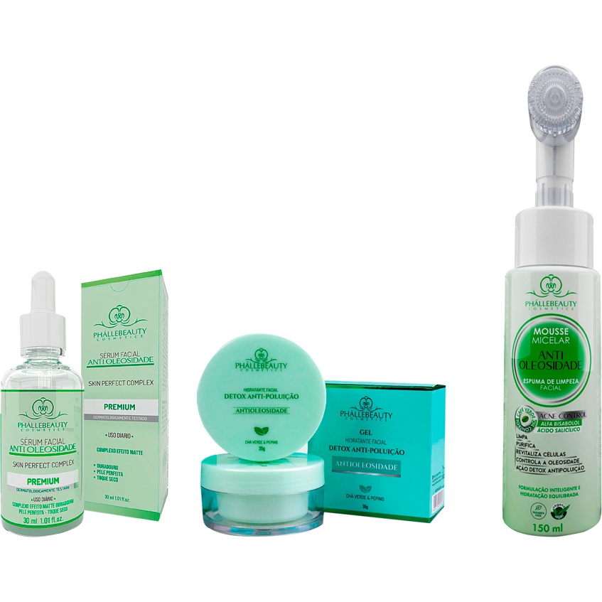 Kit Antioleosidade com 3 itens PhálleBeauty