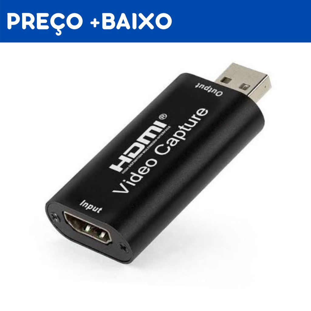 Placa De Captura de Vídeo Hdmi Usb 4k E 1080p Envio Imediato