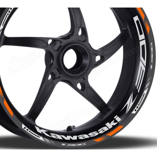 Friso + Adesivo Interno D6 Roda Moto Kawasaki Z 300 Z300