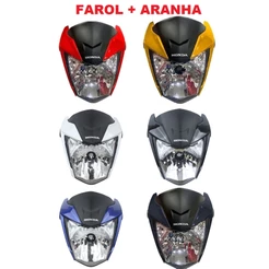 Kit Farol C/ Bloco Titan160 Titan Cg 160 Frente 2022 + Suporte Aranha Completa