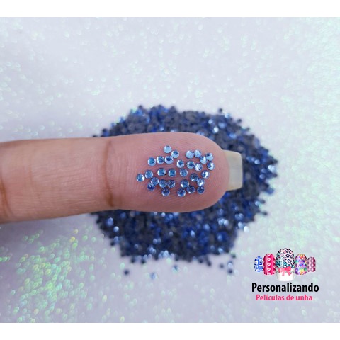 Strass para unhas 2mm (Azul Bebê) - 150 unidades | Pedrarias para unhas,nail art, joias de unha, decoração de unha