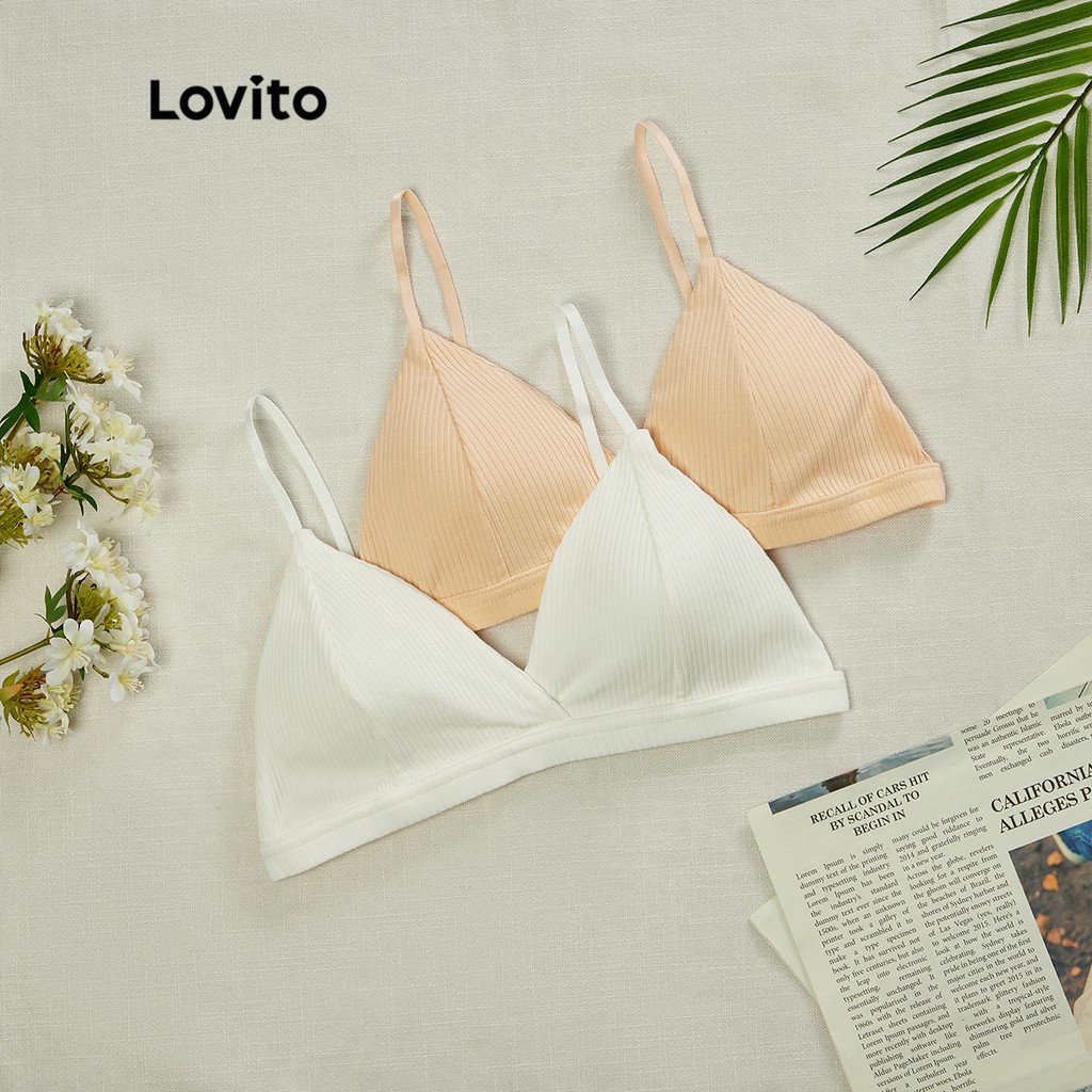 Lovito Casual Básica Roupa Interior e Lisa Skinny L13X106 (Cor de Pele/Branco/Preto)