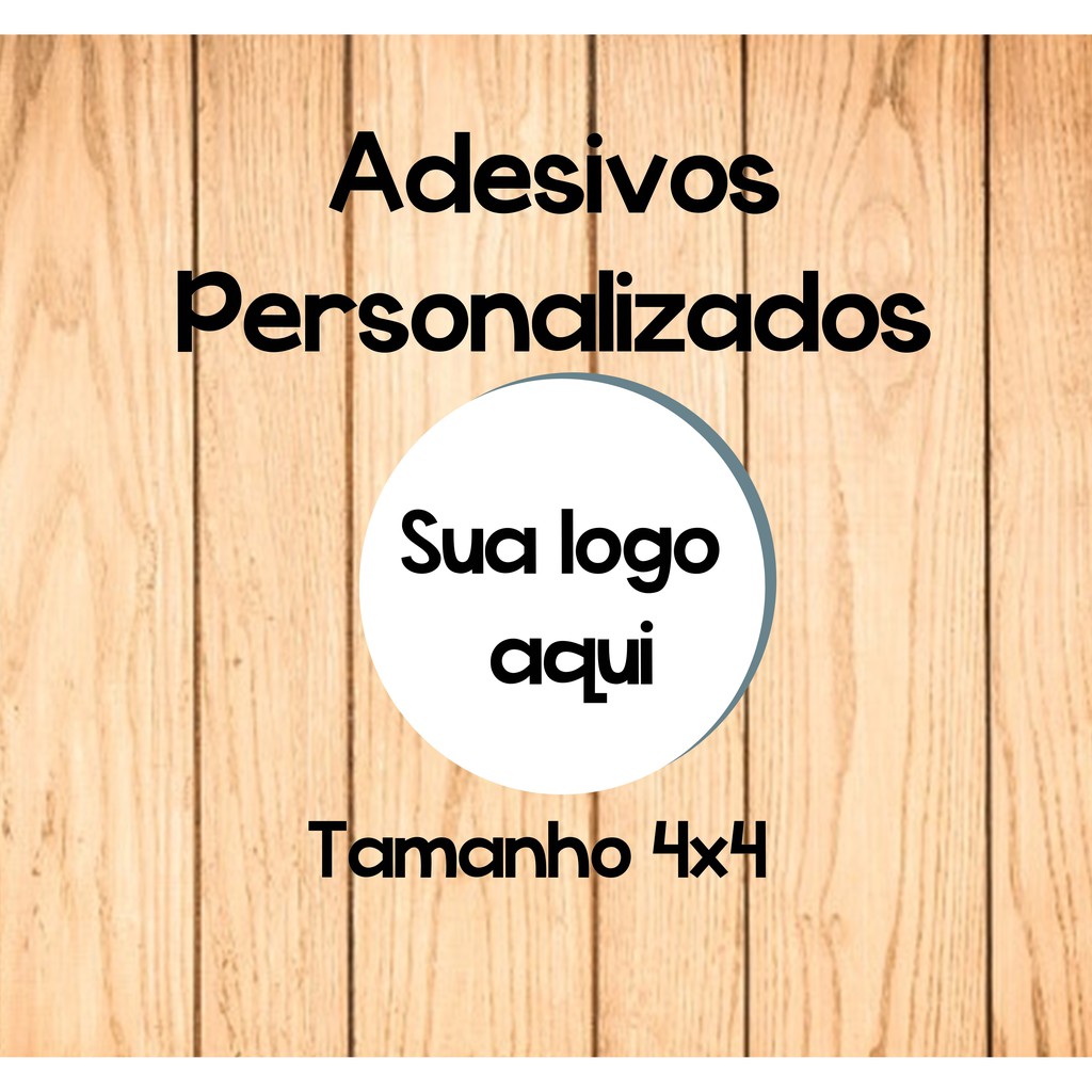 Adesivos Personalizados com sua logo - Redondo 4x4cm em Oferta na Shopee