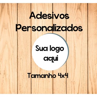 Adesivos Personalizados com sua logo - Redondo 4x4cm em Oferta na Shopee