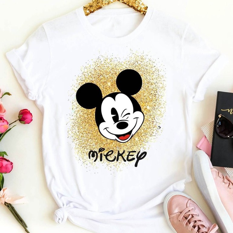 Camiseta Personalizada Coleçao Disney Mickey Minnie Margarida Donald Pluto
