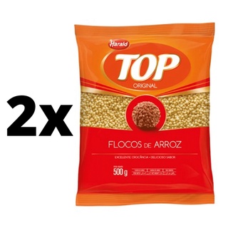 Kit 2 Flocos de Arroz Harald Top Original 500g Culinário