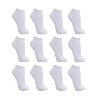 Kit 12 Pares Meias Masculina Cano Curto Soquete Branco 40 ao 46 PROMOÇÃO