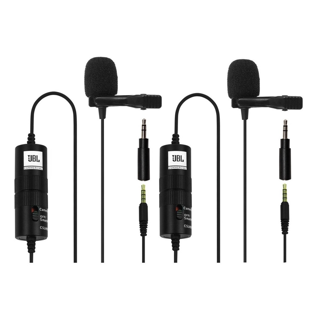 Kit 2 Microfones de Lapela JBL CSLM20B Bateria - Preto em Oferta na Shopee
