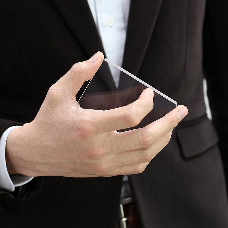 Bloco de gelo Omni baralho de vidro jogando cartas close 