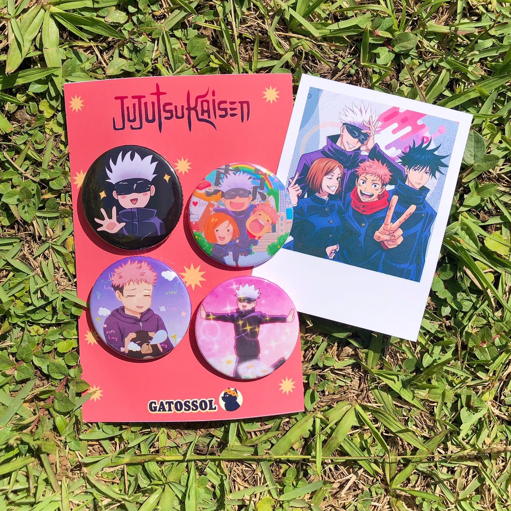 Bottons Jujutsu Kaisen 2 - Bottom/botton - Boton  - Broche alfinete - Boton - Button - Pin - Botum em Oferta na Shopee