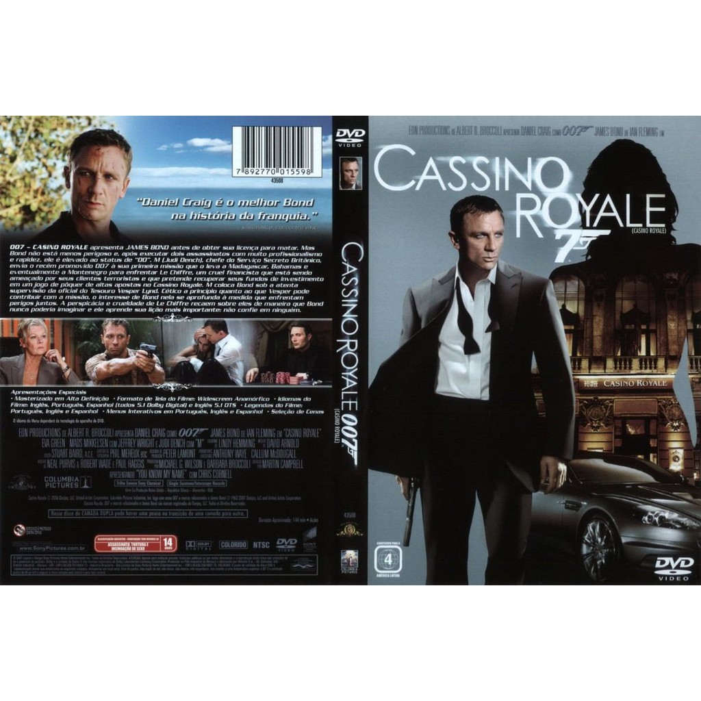 Dvd 007 - Cassino Royale, Daniel Craig, Ação, Original