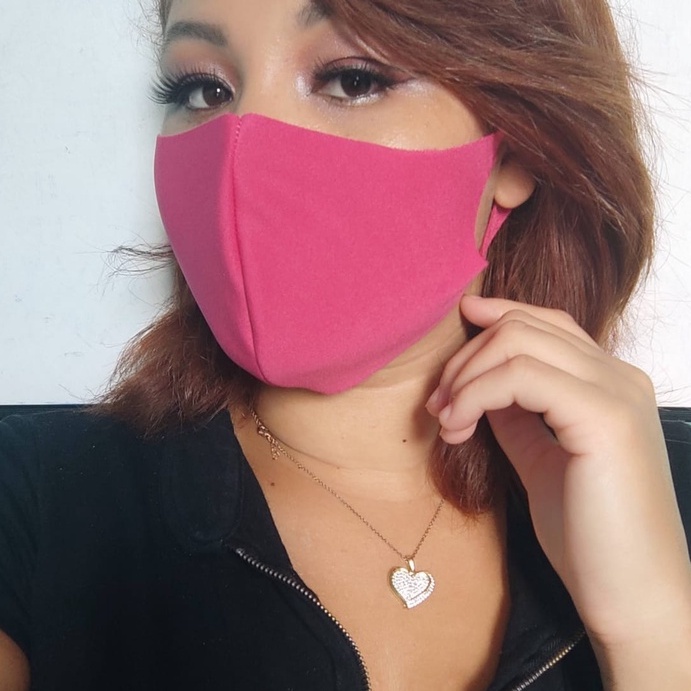 Mascaras Lavavel Tecido Proteção Neopreme (ROSA)