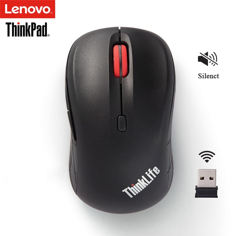 Lenovo ThinkPad WLM200 mouse Silencioso Sem Fio Para Notebook pc Escritório Casa universal ThinkLife