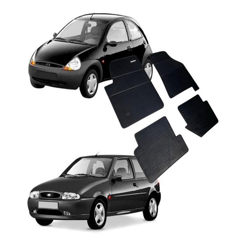 Jogo 4 Pecas Tapete Automotivo Especifico Ford Fiesta Street E Ka Antigo Borcol