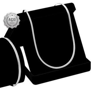 Conjunto Corrente E Pulseira Escama Peixe Cj-12 Aco Inox 316 + Estojo OGrife