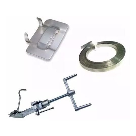 Kit Ferramenta - Máquina Fusimec + Rolo 25m Fita 1/2'' + 50 Fecho 1/2'' - KIT0120
