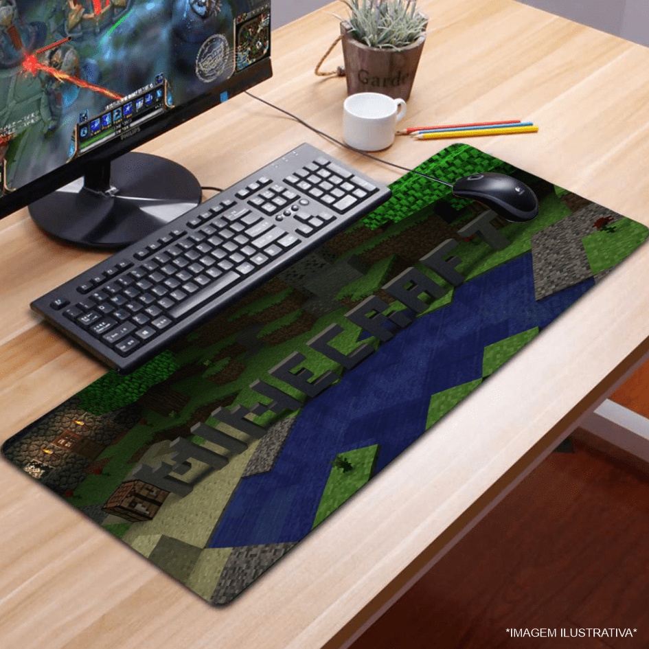 MousePad Gamer 65x32cm Minecraf 940 | Shopee Brasil