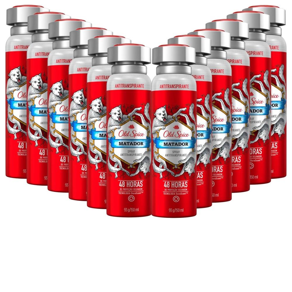 Kit com 12 Desodorantes Old Spice Matador 150mL em Oferta na Shopee