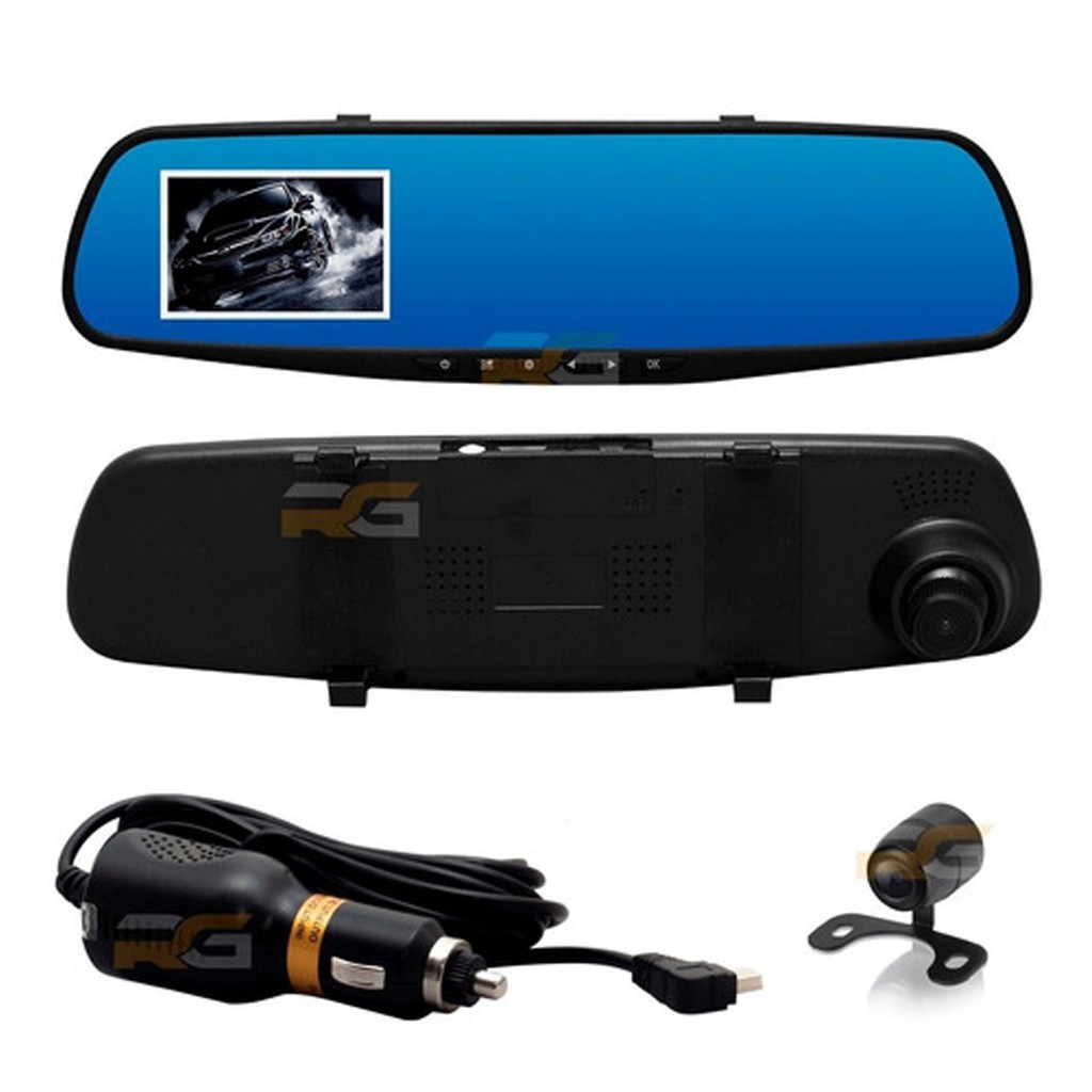 Espelho Retrovisor Automotivo Câmera Frontal E Ré Monitor