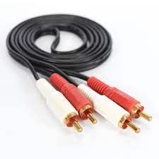 Cabo RCA x RCA áudio com 5 metros de comprimento = 2 RCA macho x 2 RCA Macho