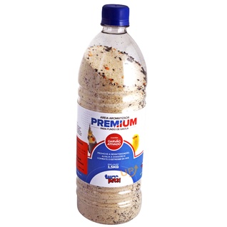 Areia c/ Grit Aromatizada 1,5kg c/ Carvão Ativado para Aves em Geral