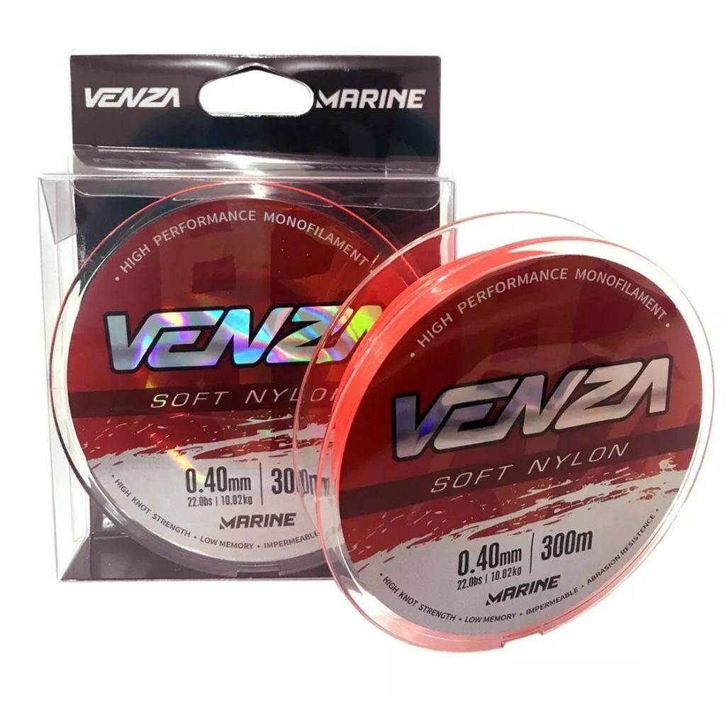 Linha de Pesca Venza Soft Nylon (Monofilamento), Marine Sport 300 Metros Cor: Laranja