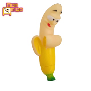 Mordedor Banana Descascada de vinil com apito para cachorros e pets - Bom Amigo em Oferta na Shopee