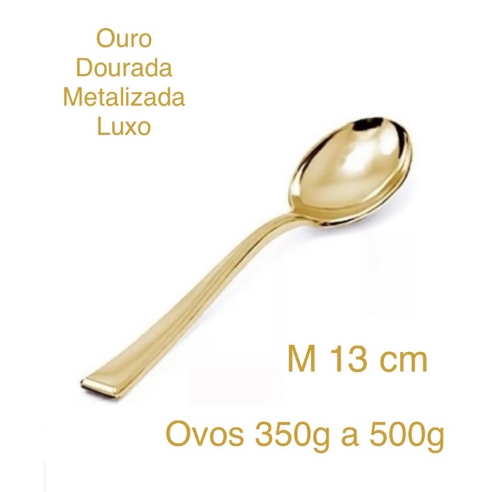 8~60 colher para ovo de páscoa ouro dourada metalizada 10 cm 13 cm ou 17 cm// em Oferta na Shopee