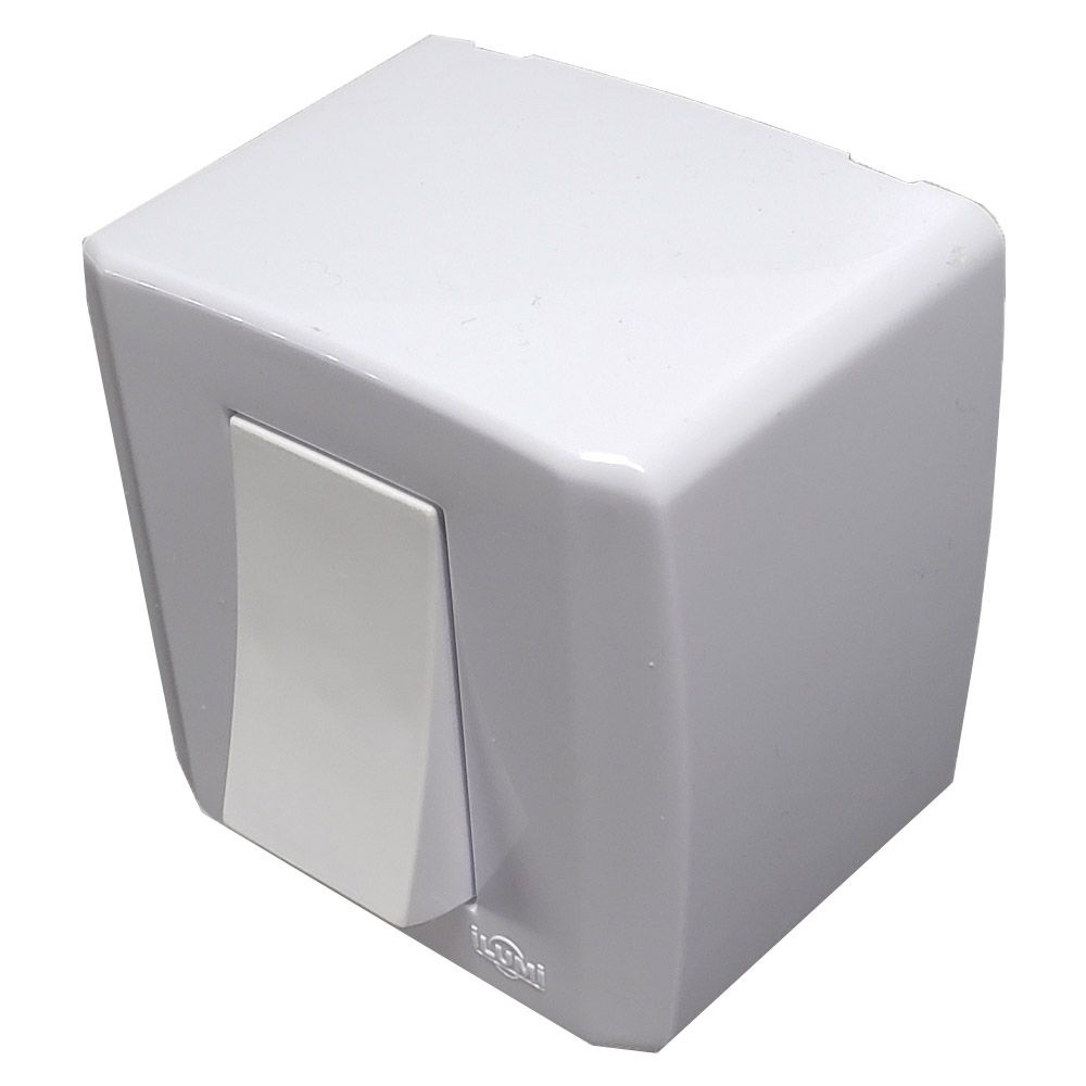 Conjunto Interruptor Simples Sobrepor 10A 250V - BOX SLIM - 8417 - ILUMI - ILM0014 em Oferta na Shopee