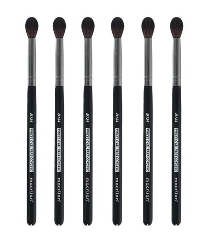 Kit C/6 Un - B134 - Pincel Profissional Oval para Côncavo - Linha B - Macrilan