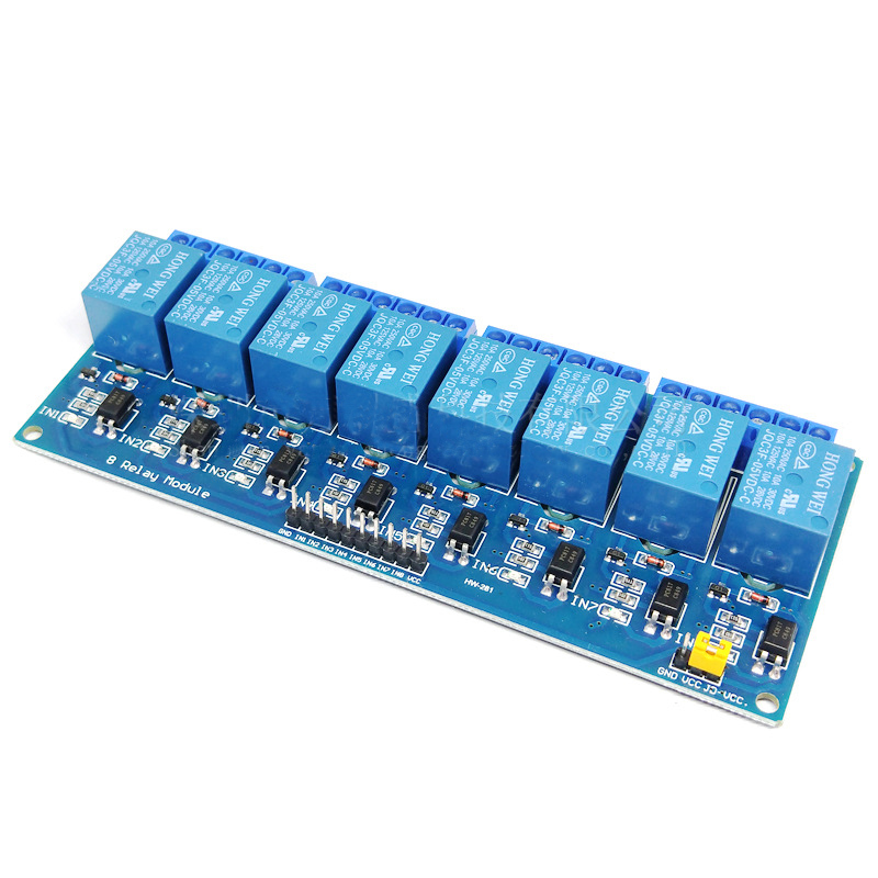 Módulo De Relé De 8 Canais 5V Com Suporte De Isolamento De Optoacoplador Microcontrolador AVR/51/PLC Ic