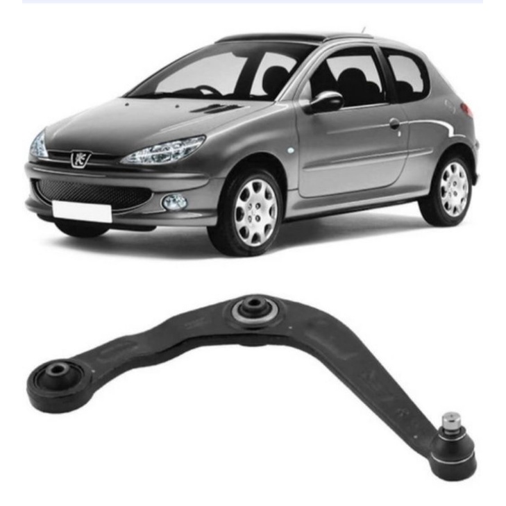 Bandeja Suspensão Dianteira Peugeot 206/207 1999 em diante completo com pivô (Balança) Lado Direito