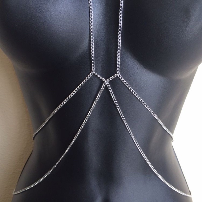 colares corporal borychain Bodychain da moda para homens e mulheres e banhada a ouro e prata Festival