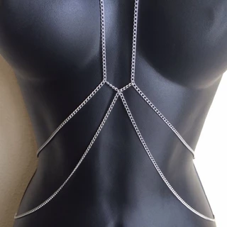 colares corporal borychain Bodychain da moda para homens e mulheres e banhada a ouro e prata Festiva