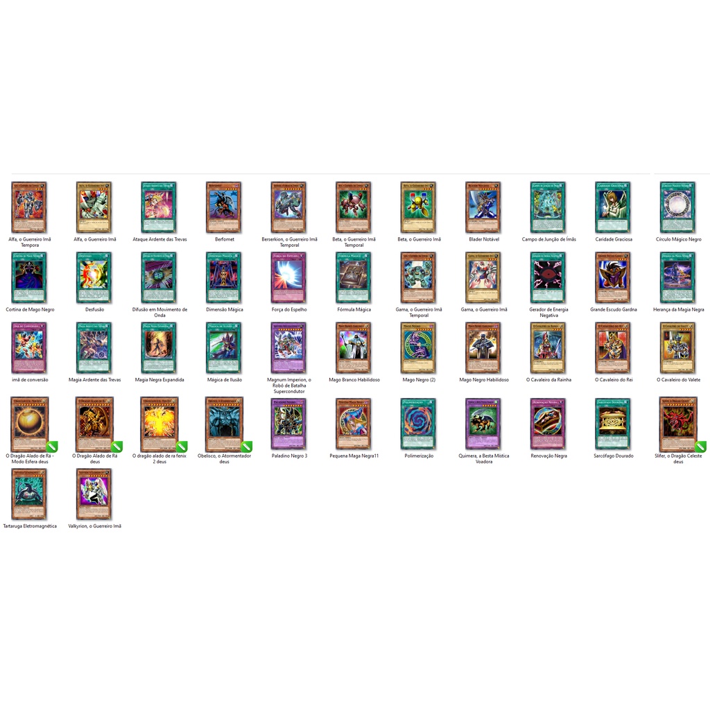 Cartas Yugioh - Deck Yugi Batalha da Cidade Deuses Egipcios Guerreiro Ima 42 cartas ORICA TCG Yu-Gi-Oh