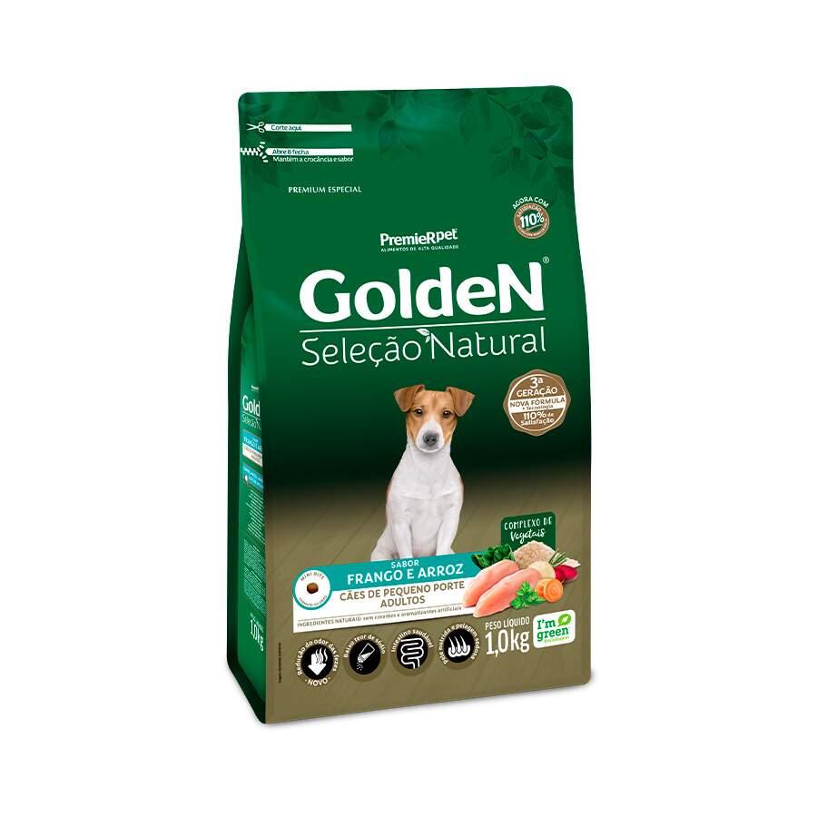 Ração Golden Sel. Natural Cães Ad Raças Peq Mini Bits 10,1Kg - Pets
