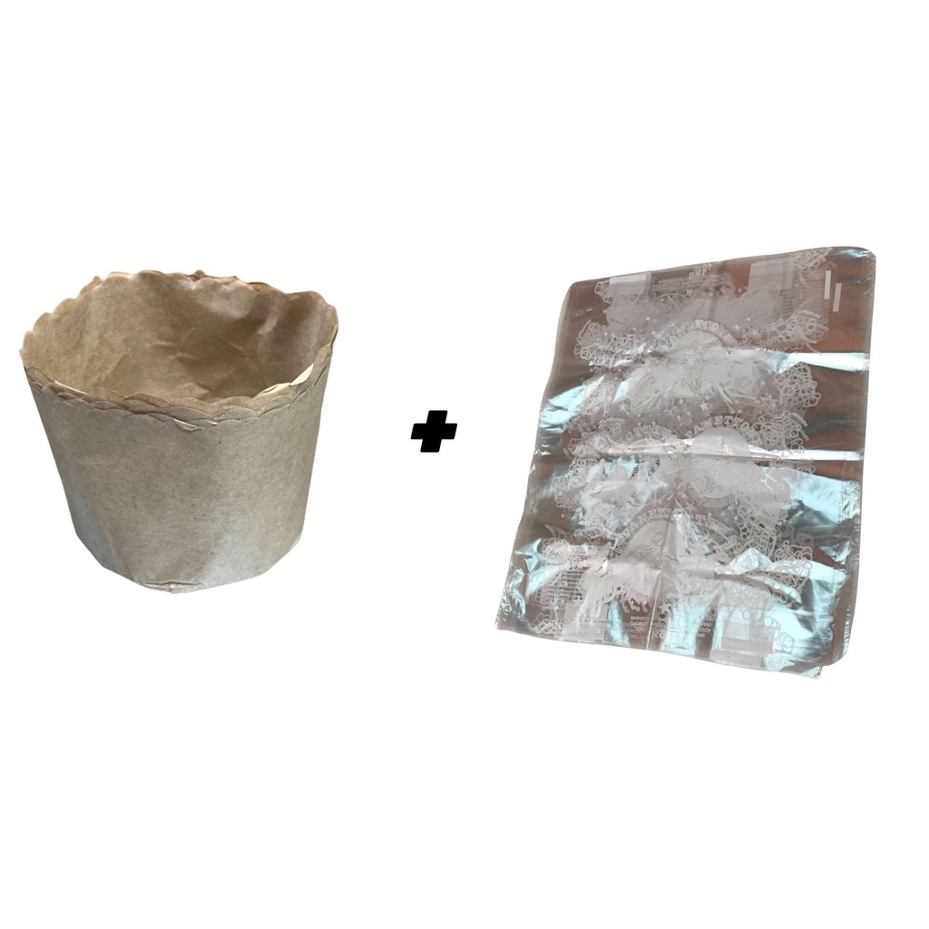 Kit 10 Formas Forneável de Panetone ou bolo de 1kg