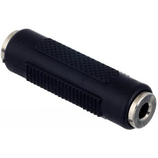 Adaptador Emenda P2 (3.5mm) Fêmea x P2 (3.5mm) Fêmea. Estéreo. Usado para unir dois cabos P2 x P2 (3.5mm) de áudio estér