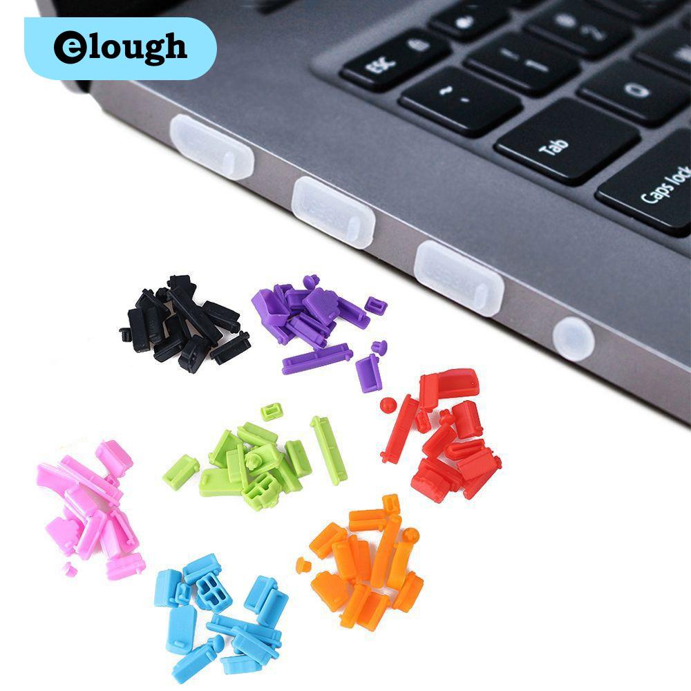 Elough 16 Pcs Colorido Silicone Anti-Poeira Plug Acessórios De Computador Tampa À Prova De Rolha