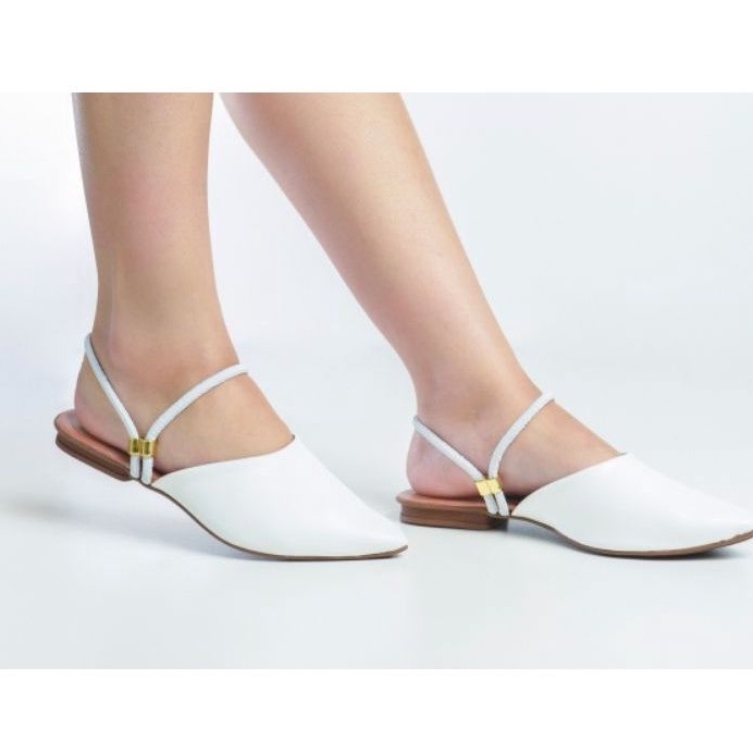 Mule 2 em 1 Sapato Sandália Rasteira Sapatilha Bico Fino Ajustável