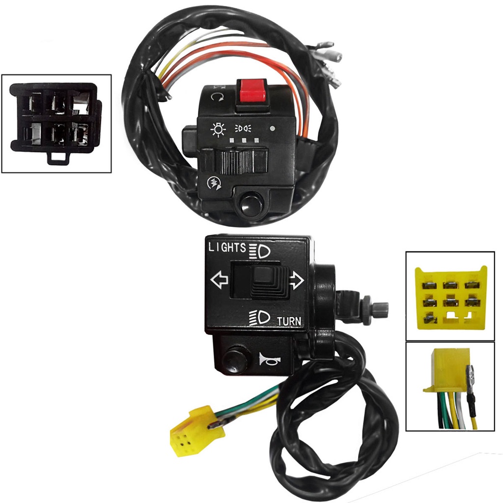 Punho Partida e Punho Luz Yes 125 2007 Intruder 125 Até 2010 Direito + Esquerdo Modelo Completo