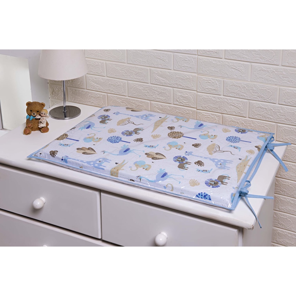 Trocador para Comoda de Bebê Selva Azul Bebê Crocodilo Floresta bebe menino Vies Azul bebe